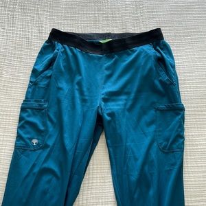 Healing Hands large  scrub pants blue